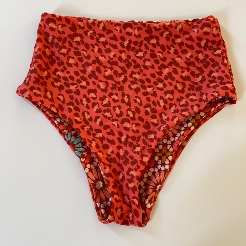 high wasted reversible swimsuit bottoms